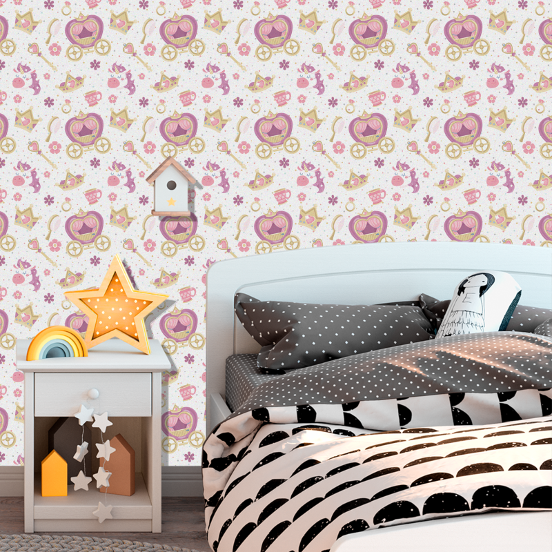 Papel pintado Infantil Pincesas y Unicornios