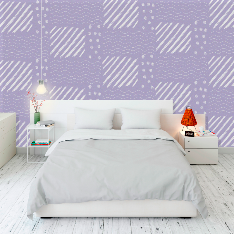 Papier Peint Texture Asymétrique Lilas