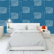 Wallpaper with Asymmetric Blue and White Texture