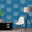 Wallpaper with Asymmetric Blue and White Texture