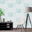 Wallpaper with Asymmetric White and Green Texture