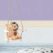 Infantile Duo Purple and White Wallpaper