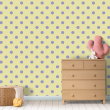 Children's Wallpaper Purple and Yellow Dots