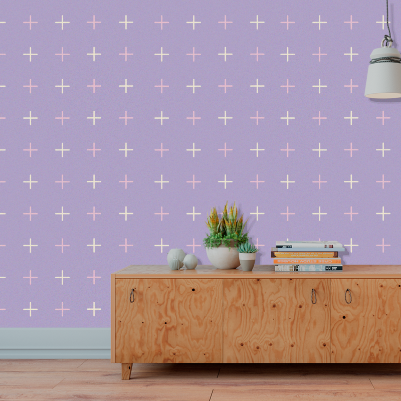 Geometric Cross Pastel Wallpaper