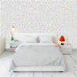Geometric Wallpaper with Colorful Dots