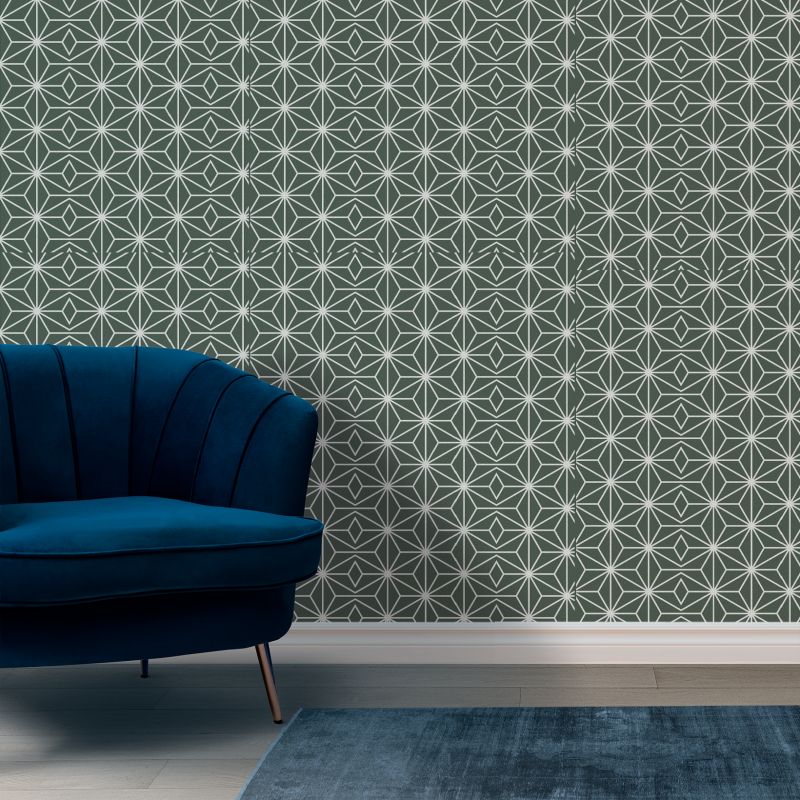 Green Geometric Wallpaper