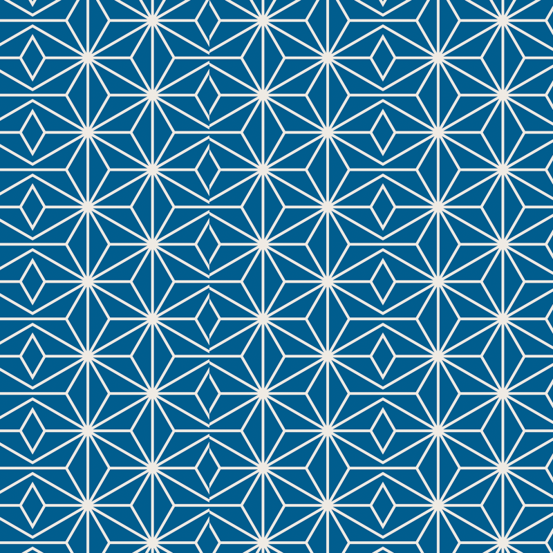 Carta da parati geometrica blu