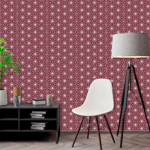 Rote geometrische Tapete