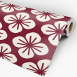 Japanese Red Floral Wallpaper