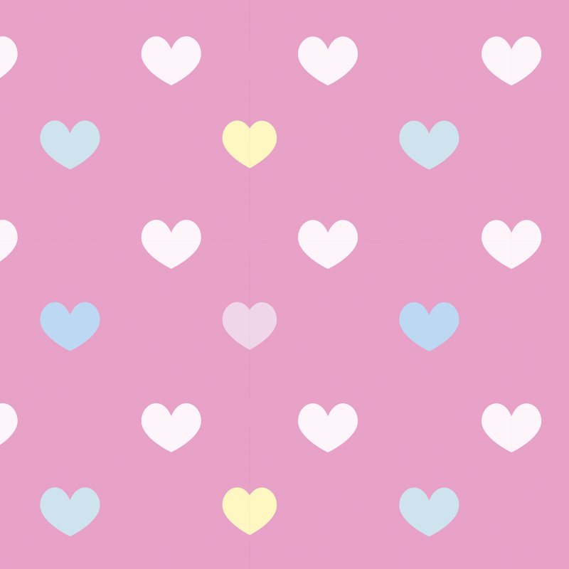 Children's Wallpaper in Pastel Pink Heart