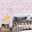 Children's Wallpaper with Colorful Hearts