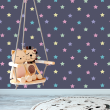 Youthful Wallpaper with Pastel Blue Stars