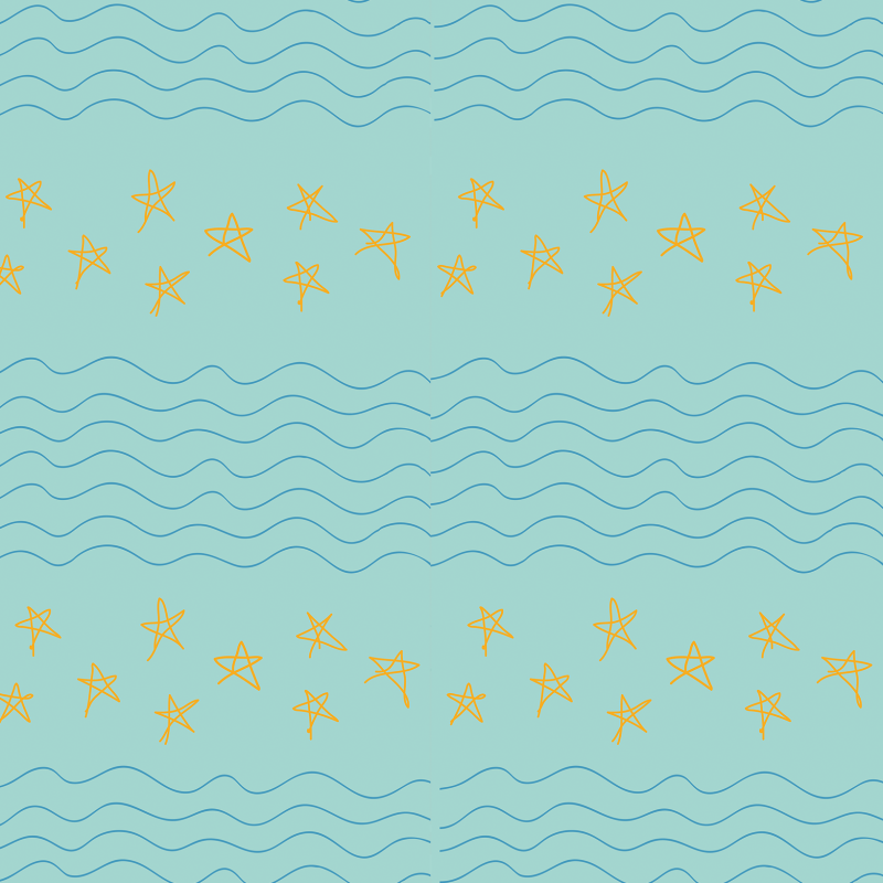 Youthful Wallpaper Turquoise Stars