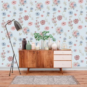 Papier Peint Floral Vert...