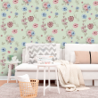 Papier Peint Floral Vert Aquarelle