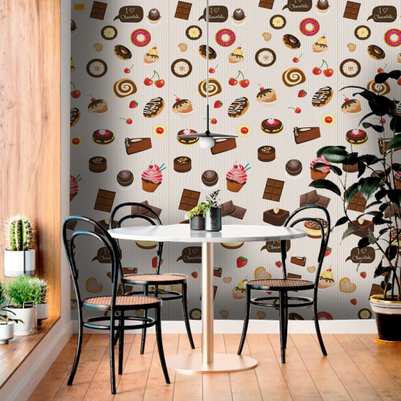 Papel Pintado Chocolates