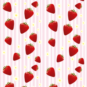 Papier peint jeunesse fraises