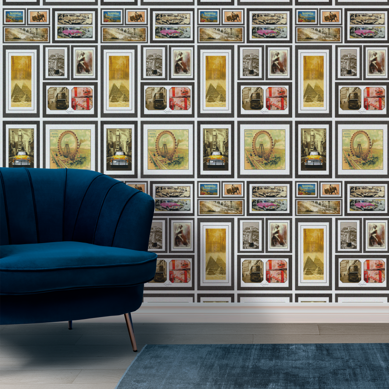 Carta da parati a quadretti per giovani