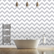 Papier peint Zig zag Gris