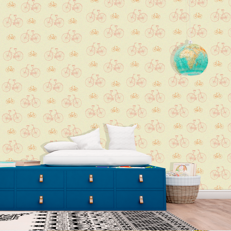 Youthful Wallpaper Yellow Bicycles