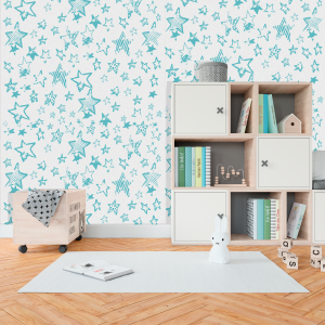 Youthful Wallpaper Blue Stars