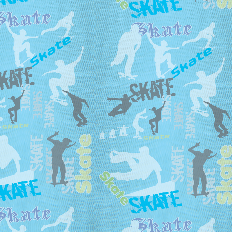 Carta da parati Giovanile Skate Blu