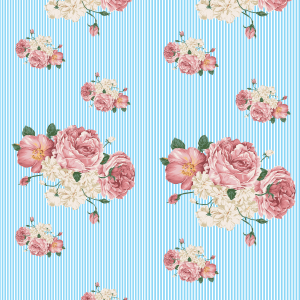 Wallpaper with Floral Roses...