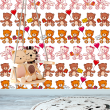 Children's Wallpaper with Teddy Bear Message