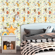 Children's Wallpaper with Colorful Animals