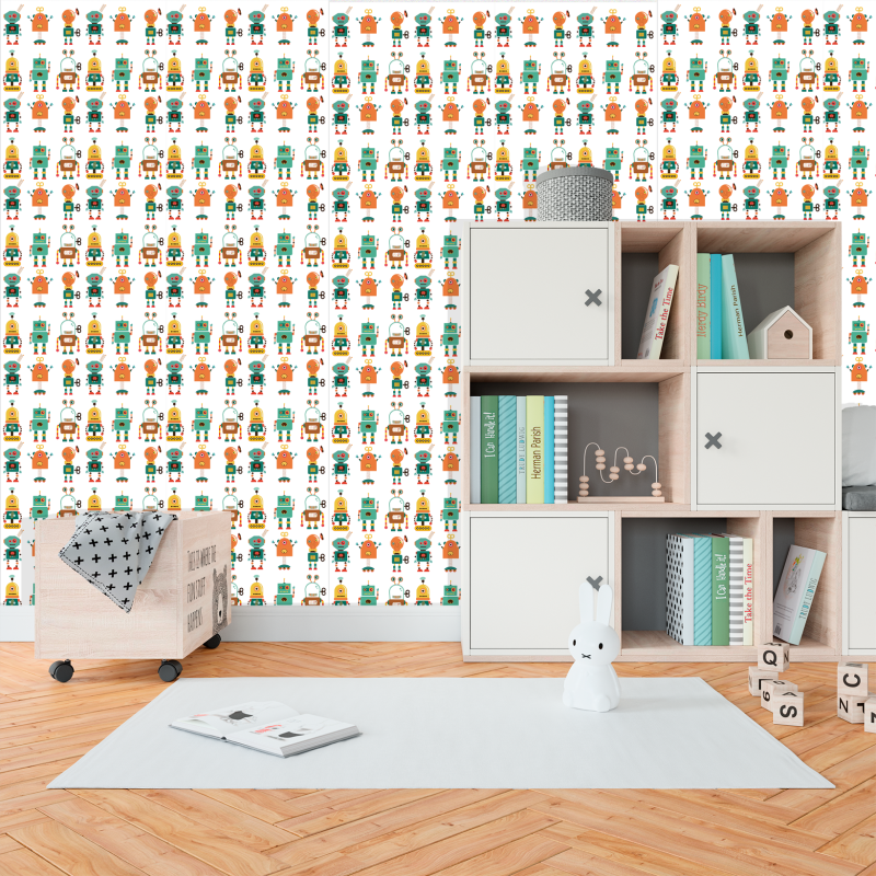 Papel Pintado Infatil Roboot