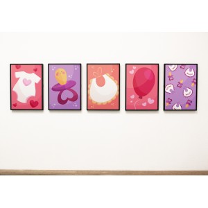 Foglio decorativo rosa baby