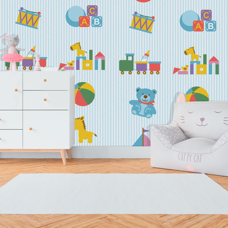 Educational Children's Wallpaper Blue Background