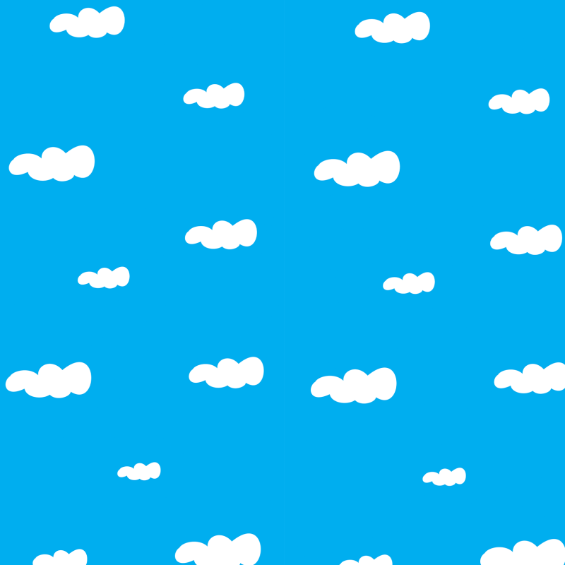 Papel Pintado Infantil Nubes Fondo Azul