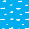 Children's Wallpaper Clouds Blue Background