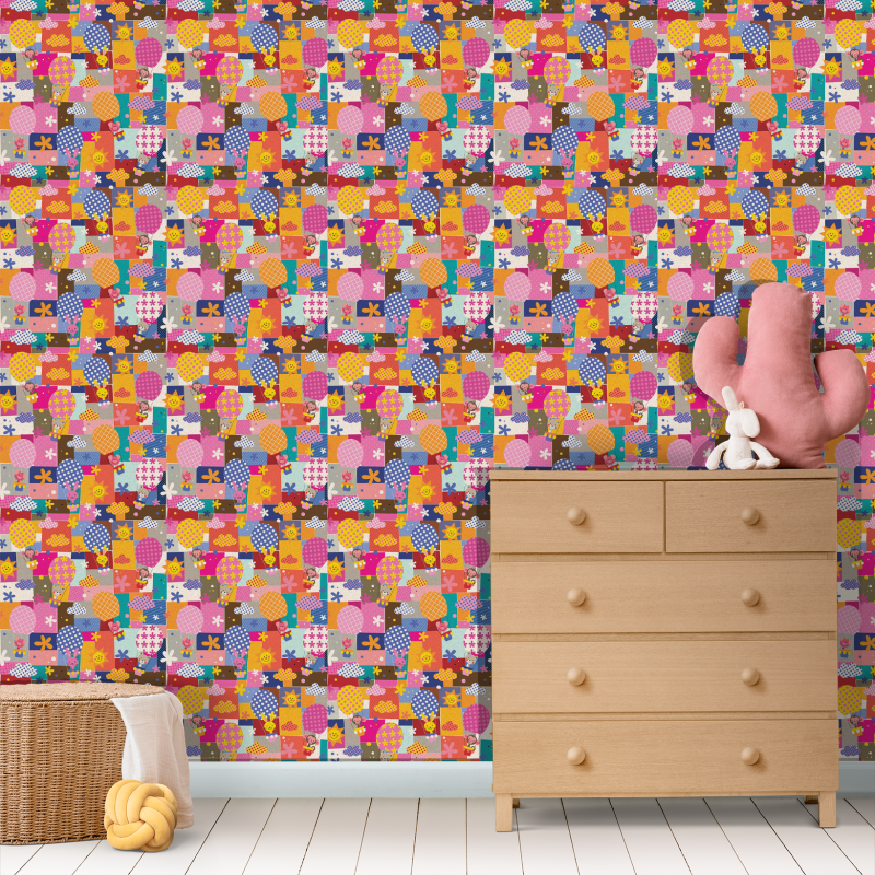 Papier Peint Enfant Ballons Colorés