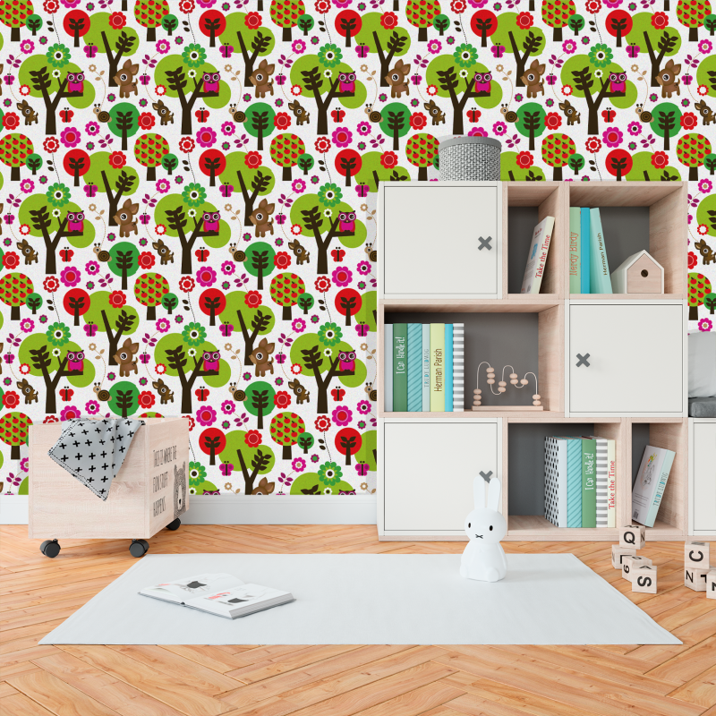 Children's Wallpaper Colorful Forest