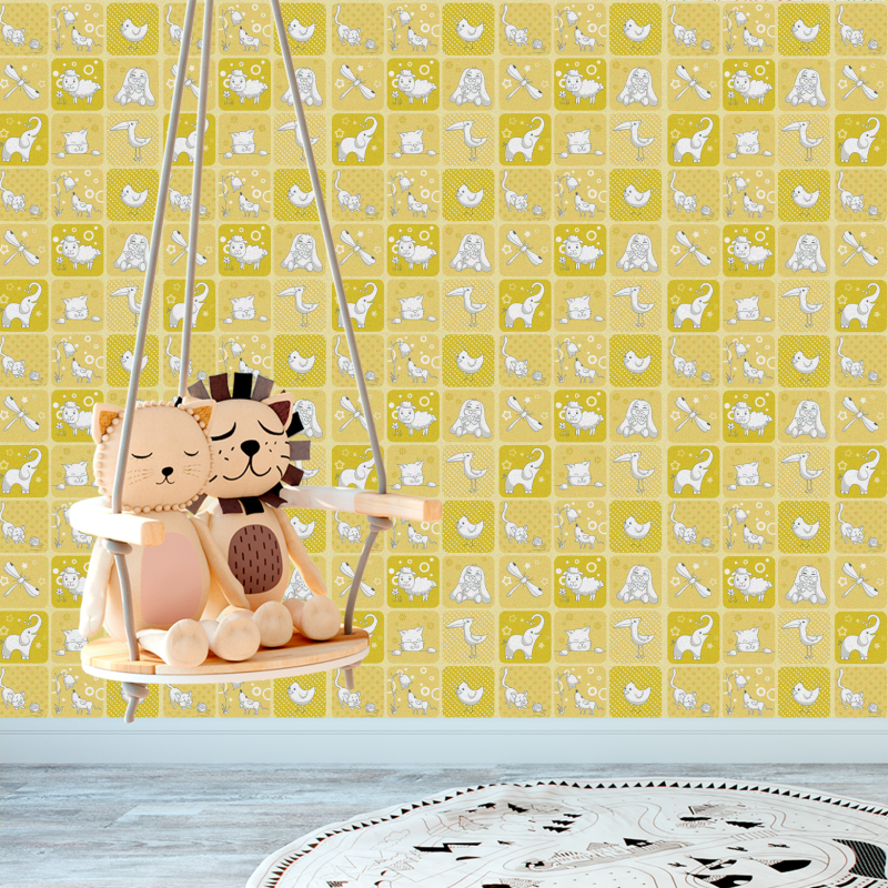 Papier Peint Enfant Jaune