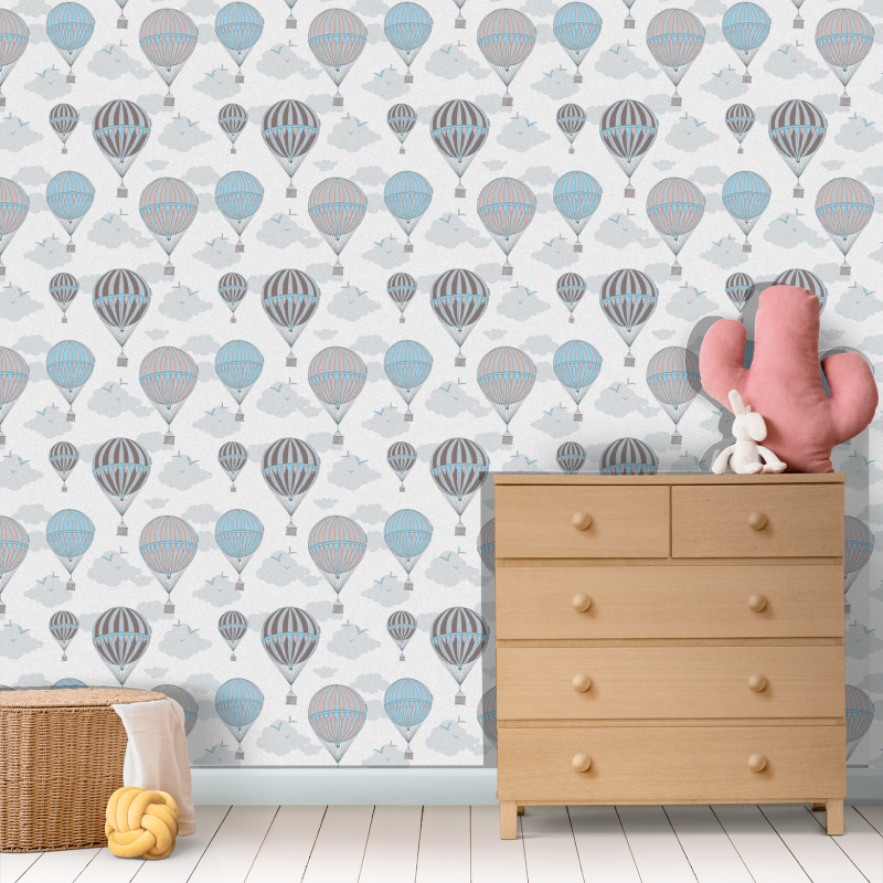 Children's patterned paper blue balloon