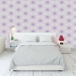Papier peint floral violet