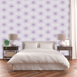 Papier peint floral violet