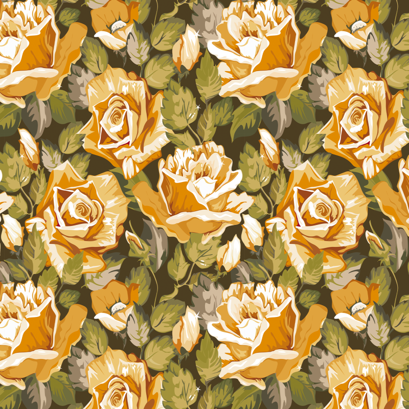 Gelbe Blumentapete