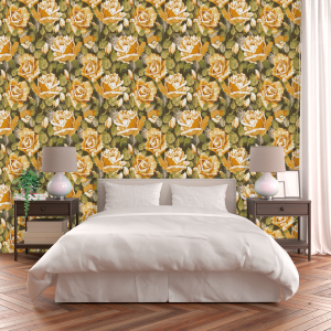 Yellow Floral Wallpaper