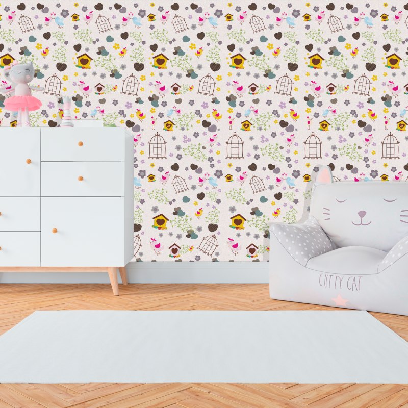 Papier Peint Enfant Oiseaux