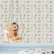 Olive green children's wallpaper