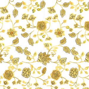 Papier peint floral jaune