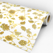 Papier peint floral jaune