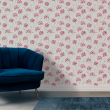 Floral Wallpaper with Vertical Roses