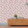 Floral Wallpaper with Vertical Roses