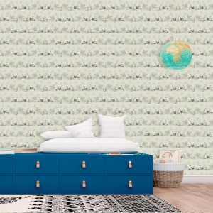 Floral Wallpaper Black and...