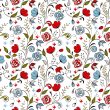 Red Floral Wallpaper White Background